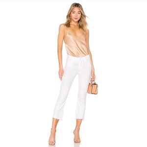 NWT MOTHER the insider step fray glass slipper 32